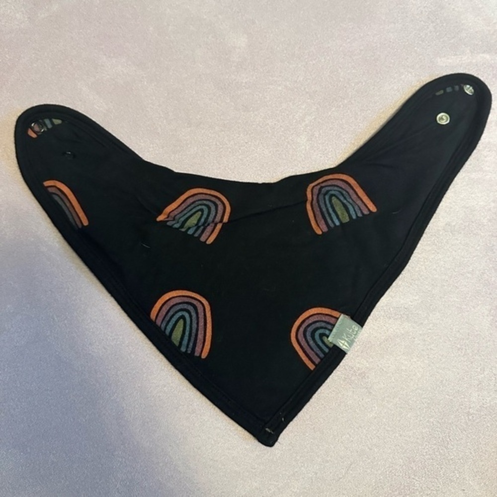Kyte BABY Rust  Rainbow on Midnight Bib